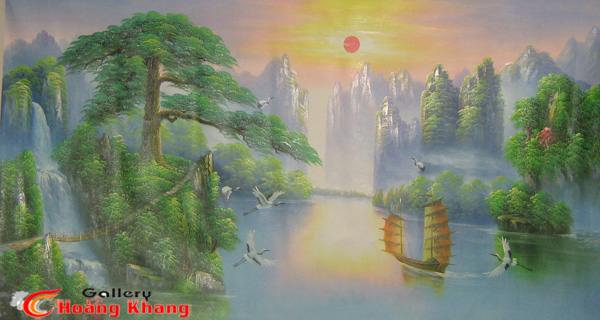 Tranh Núi - Nước - Phong Thuỷ